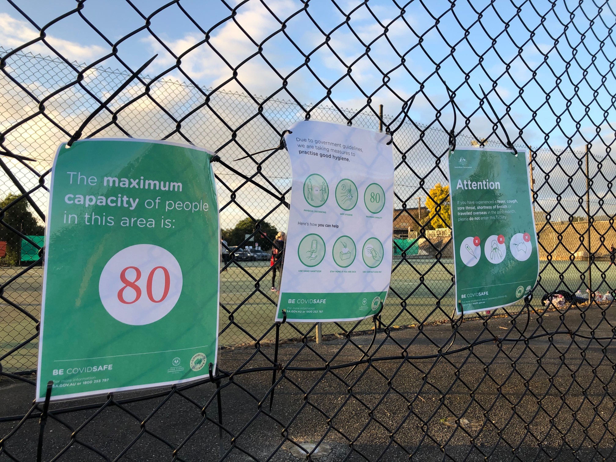 Hope Valley Netball Club COVID-19 Signage